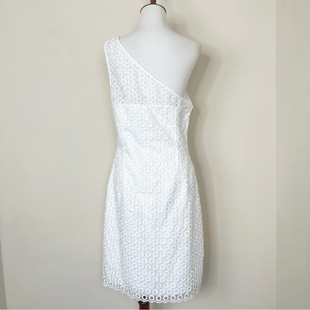 Lilly Pulitzer Davids Dress in Resort White One‎ Shoulder